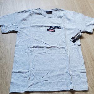 Unisex Gray Cotton T-Shirt - Celebrate America Print